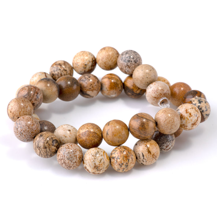 Picture Jasper 10mm Round - 15-16 Inch