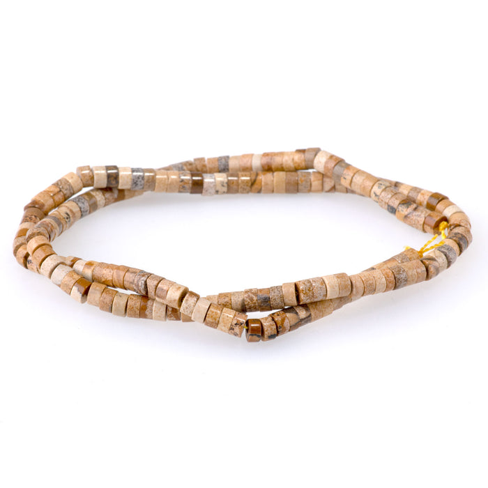 Picture Jasper 2x4mm Heishi - 15-16 Inch