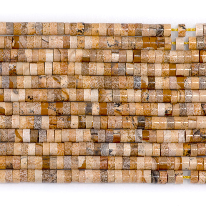 Picture Jasper 2x4mm Heishi - 15-16 Inch