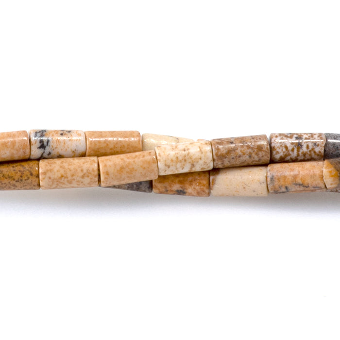 Picture Jasper 2x4mm Tube - 15-16 Inch
