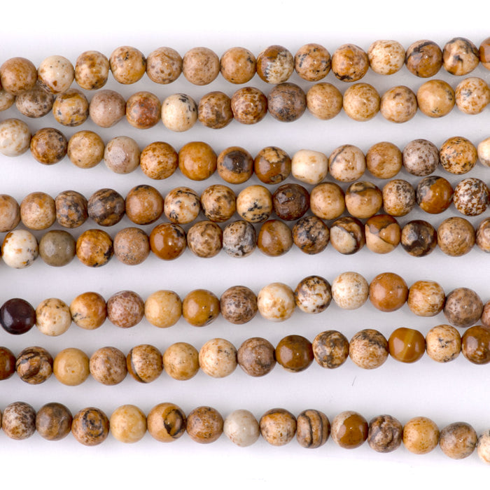 Picture Jasper 4mm Round - 15-16 Inch