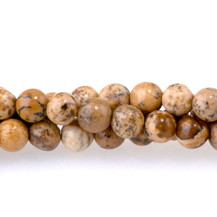 Picture Jasper 4mm Round - 15-16 Inch
