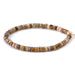 This is a Dakota Stones 6mm Picture Jasper Large Hole Gemstone strand with faceted hexagon beads in 8 inch strand.