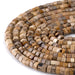 This is a Dakota Stones 6mm Picture Jasper Large Hole Gemstone strand with faceted hexagon beads in 8 inch strand.