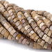 This is a Dakota Stones 6mm Picture Jasper Large Hole Gemstone strand with faceted hexagon beads in 8 inch strand.