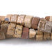 This is a Dakota Stones 6mm Picture Jasper Large Hole Gemstone strand with faceted hexagon beads in 8 inch strand.