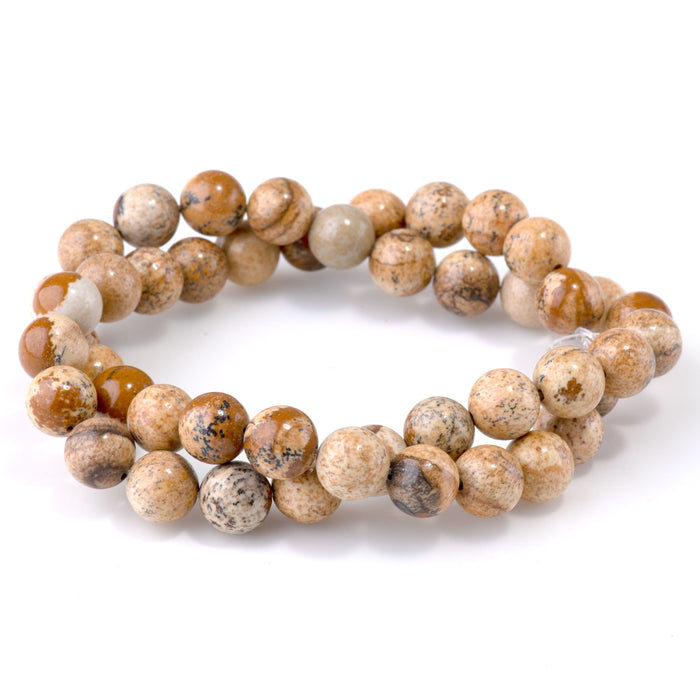 Picture Jasper 8mm Round - 15-16 Inch