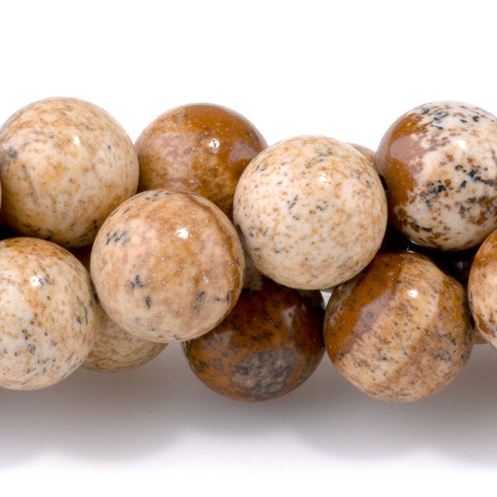 Picture Jasper 8mm Round - 15-16 Inch