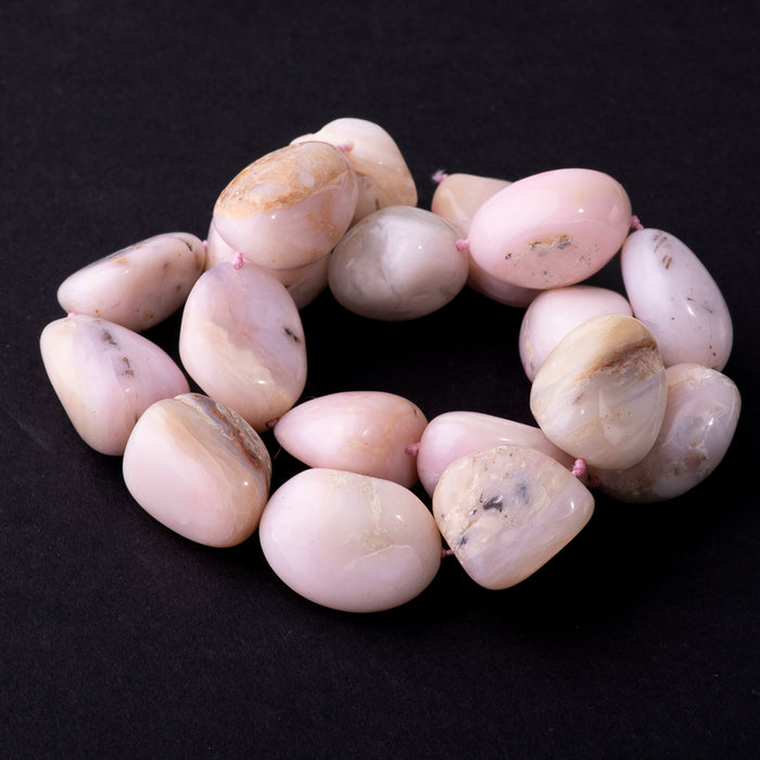 Pink Opal 20-30mm Pebble - 15-16 Inch