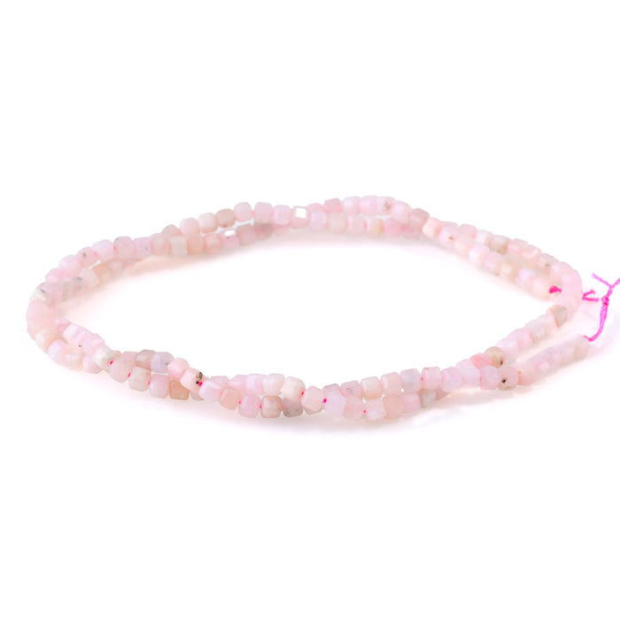 Pink Opal 3mm Table Cut Cube A Grade - 15-16 Inch