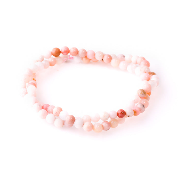 Pink Opal 4mm Round A Grade - 15-16 Inch