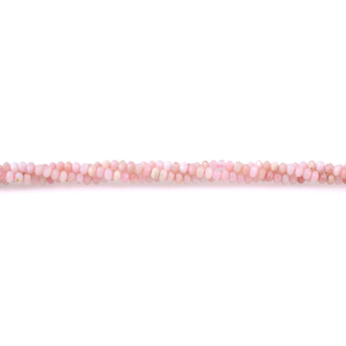 Pink Opal 3x4mm Rondelle Faceted A Grade - 15-16 Inch