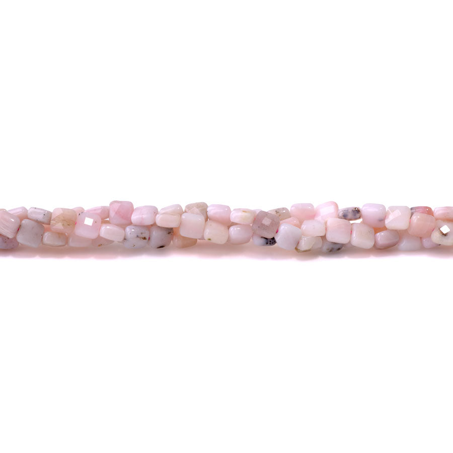 Pink Opal 6mm Square Faceted - 15-16 Inch