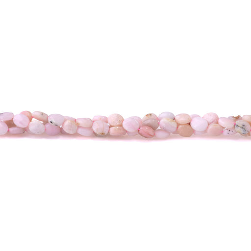 This is a Dakota Stones 6x8mm Pink Opal Gemstone strand with faceted oval beads in 15-16 inch strand.