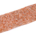 This is a Dakota Stones 4mm Peach Moonstone Gemstone strand with AA grade faceted round beads in 15-16 inch strand.