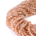 This is a Dakota Stones 4mm Peach Moonstone Gemstone strand with AA grade faceted round beads in 15-16 inch strand.