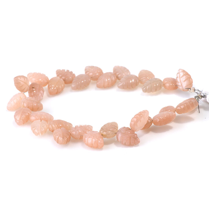 Peach Moonstone 8x11mm Leaf - 8 Inch