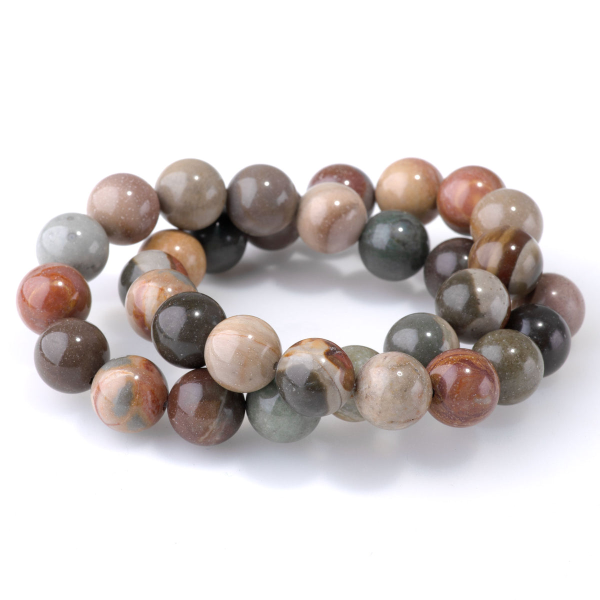 Polychrome Jasper 12mm Round - 15-16 Inch — Dakota Stones