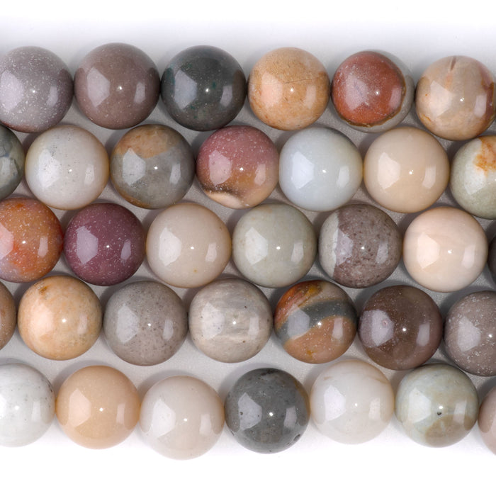 Polychrome Jasper 12mm Round - 15-16 Inch