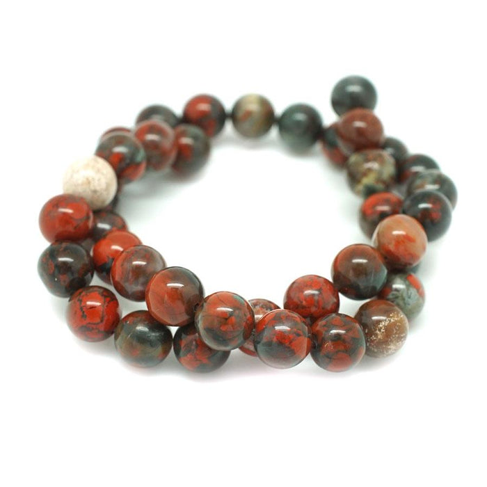 Poppy Jasper 10mm Round - 15-16 Inch