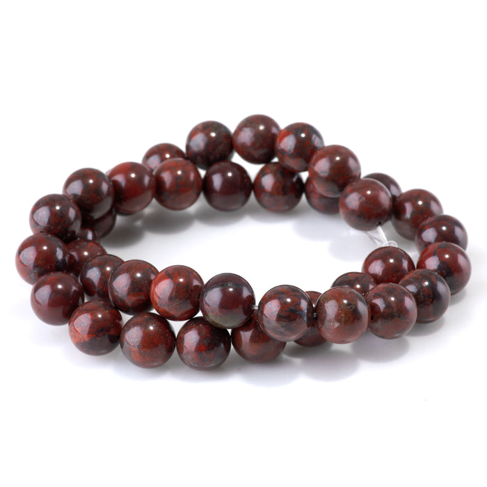Poppy Jasper 10mm Round - 15-16 Inch