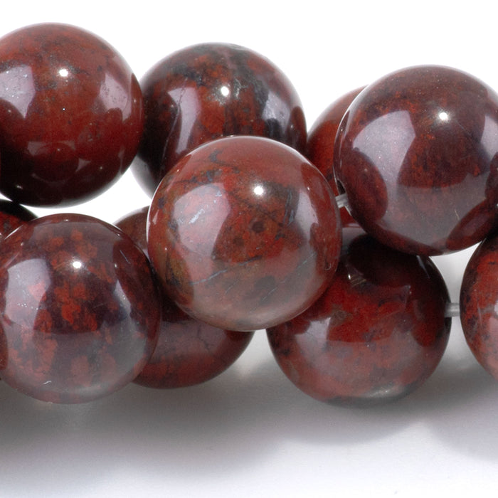 Poppy Jasper 10mm Round - 15-16 Inch