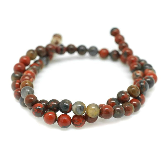 Poppy Jasper 6mm Round - 15-16 Inch