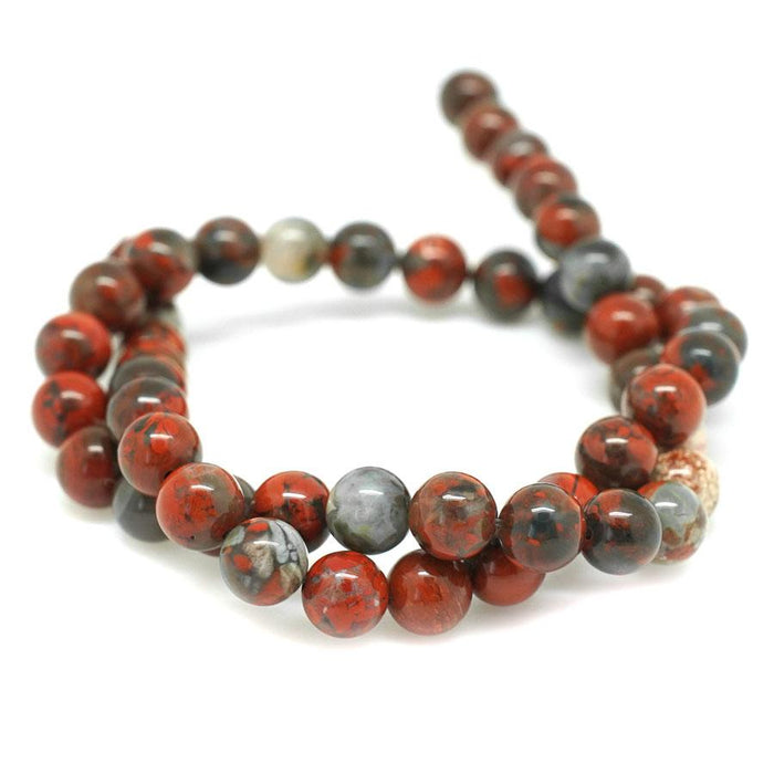 Poppy Jasper 8mm Round - 15-16 Inch