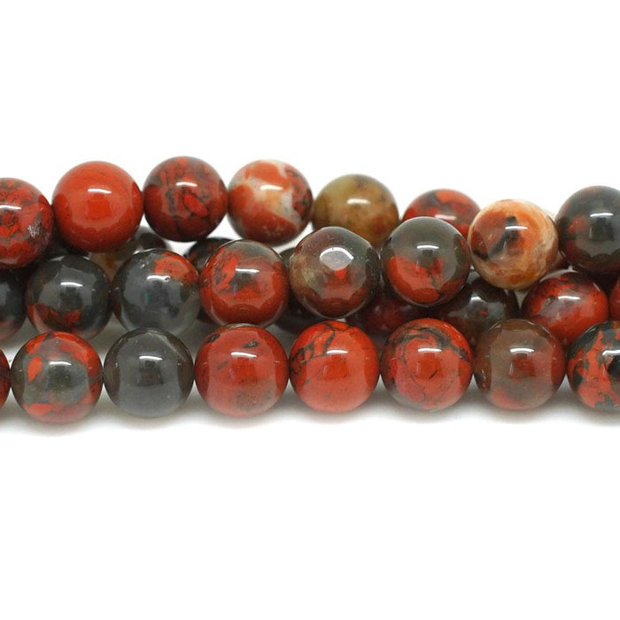 Poppy Jasper 8mm Round - 15-16 Inch