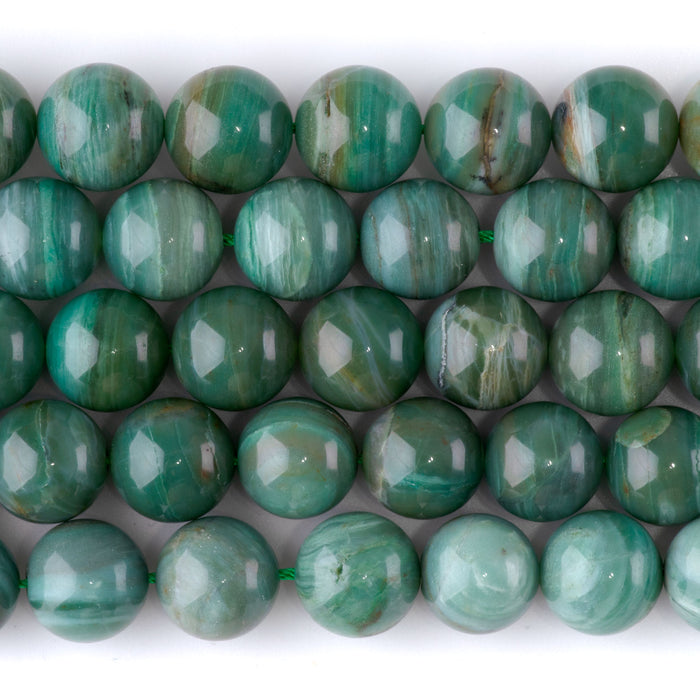 Pilbara Prase 12mm Round AA Grade - 15-16 Inch