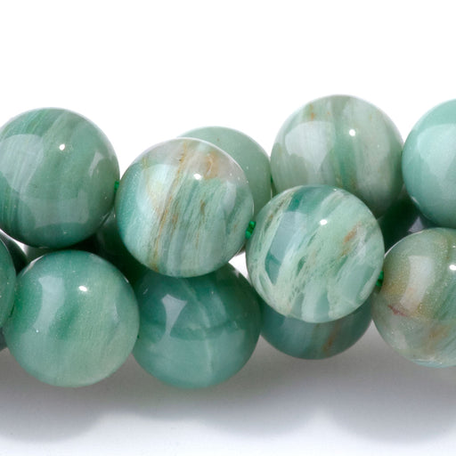 This is a Dakota Stones 8mm Pilbara Prase Gemstone strand with AA grade round beads in 15-16 inch strand.