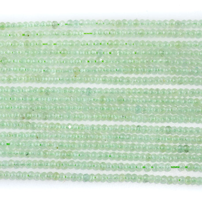 Prehnite 2x3mm Rondelle Faceted A Grade - 15-16 Inch