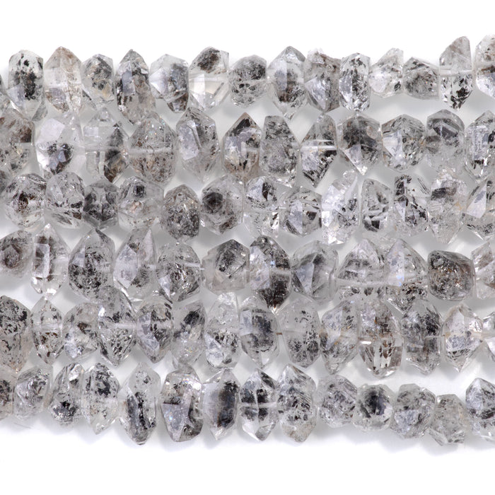 Pakimer Quartz 5-6x9-11mm Center Drilled Points Beads - 15-16 Inch