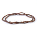 This is a Dakota Stones 5-3mm Freshwater Pearl Brown Potato Gemstone strand of round beads in 15-16 inch strand.