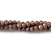 This is a Dakota Stones 5-3mm Freshwater Pearl Brown Potato Gemstone strand of round beads in 15-16 inch strand.