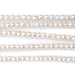 This is a Dakota Stones 5-3mm Freshwater Pearl White Potato Gemstone strand of round beads in 15-16 inch strand.