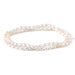 This is a Dakota Stones 4-5mm Freshwater Pearl White Rice Gemstone strand of round beads in 15-16 inch strand.