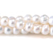 This is a Dakota Stones 5-6mm Freshwater Pearl White Potato Large Gemstone strand of round beads in 8 inch strand.