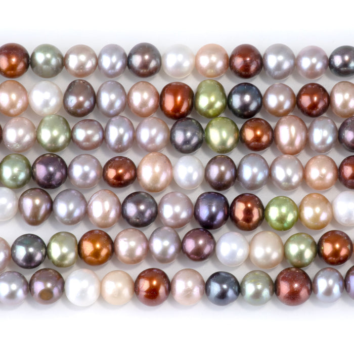 Freshwater Pearl 6-7mm Multi Color Potato Beads - 15-16 Inch