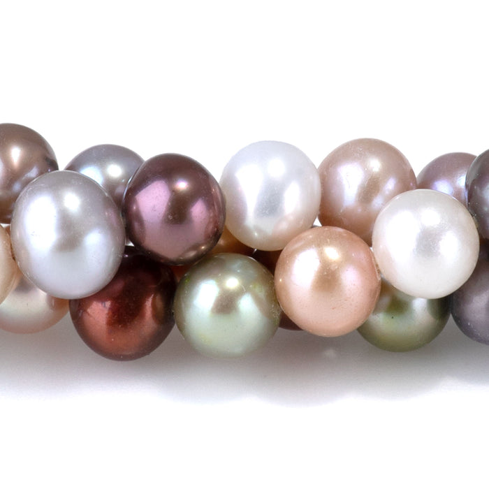Freshwater Pearl 6-7mm Multi Color Potato Beads - 15-16 Inch
