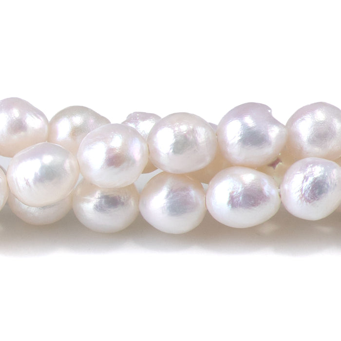 Freshwater Pearl 6mm White Baroque Beads - 15-16 Inch
