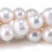 This is a Dakota Stones 9-10mm Freshwater Pearl White Potato Large Gemstone strand of round beads in 8 inch strand.