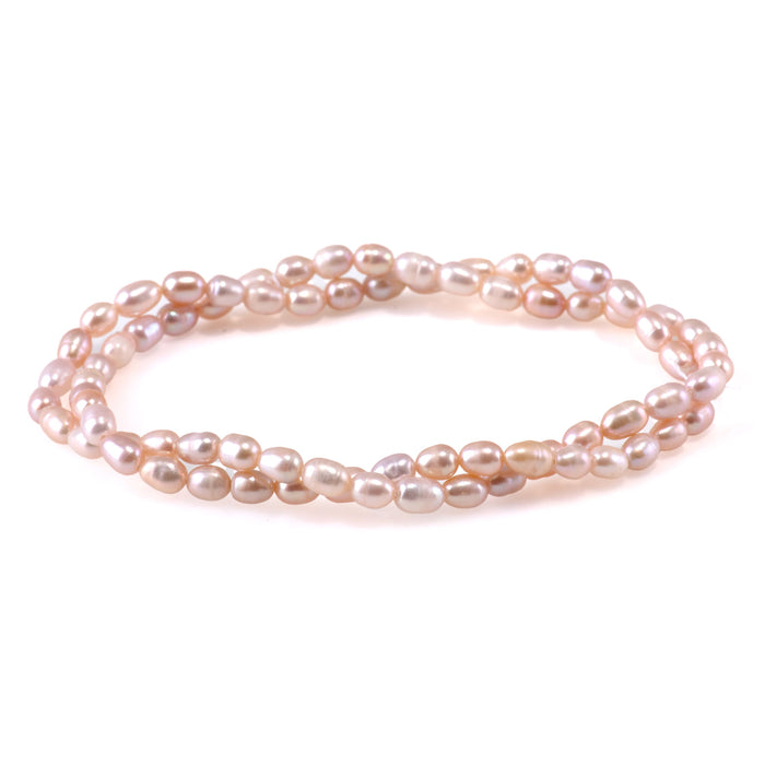 Freshwater Pearl 4-5mm Light Pink Rice Beads
