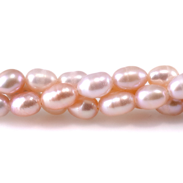 Freshwater Pearl 4-5mm Light Pink Rice Beads