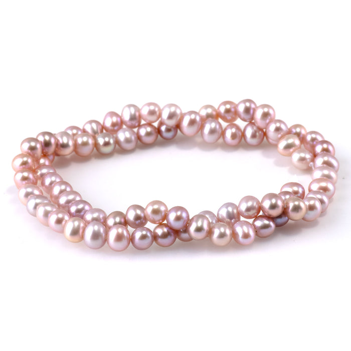 Freshwater Pearl 5.5-6mm Pink Potato Beads