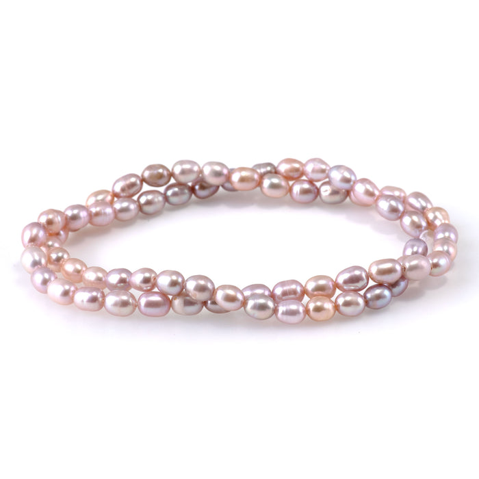 Freshwater Pearl 5mm Pink Rice Beads