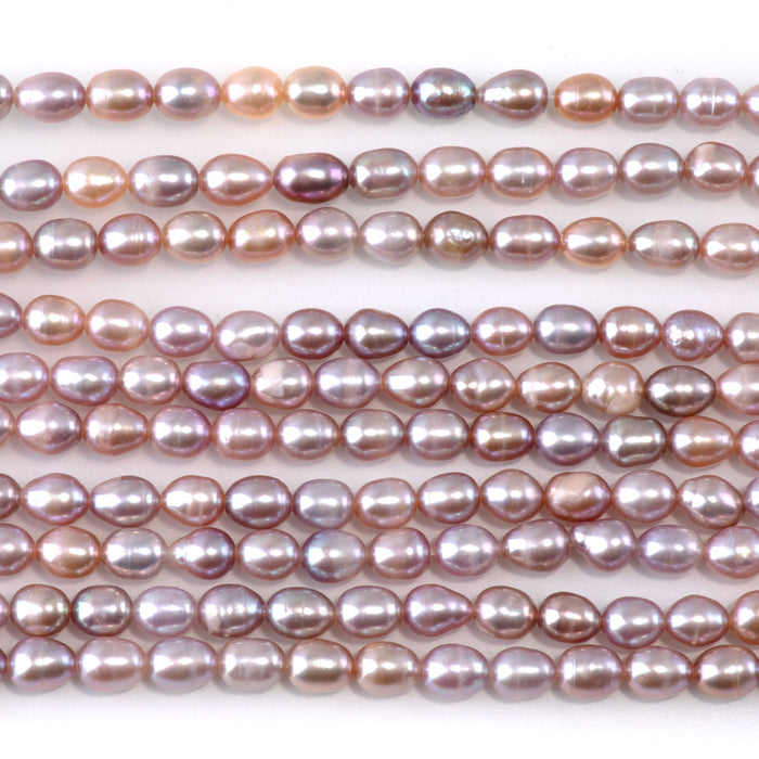 Freshwater Pearl 5mm Pink Rice Beads