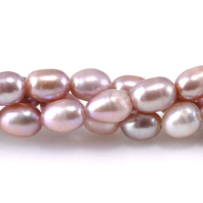 Freshwater Pearl 5mm Pink Rice Beads