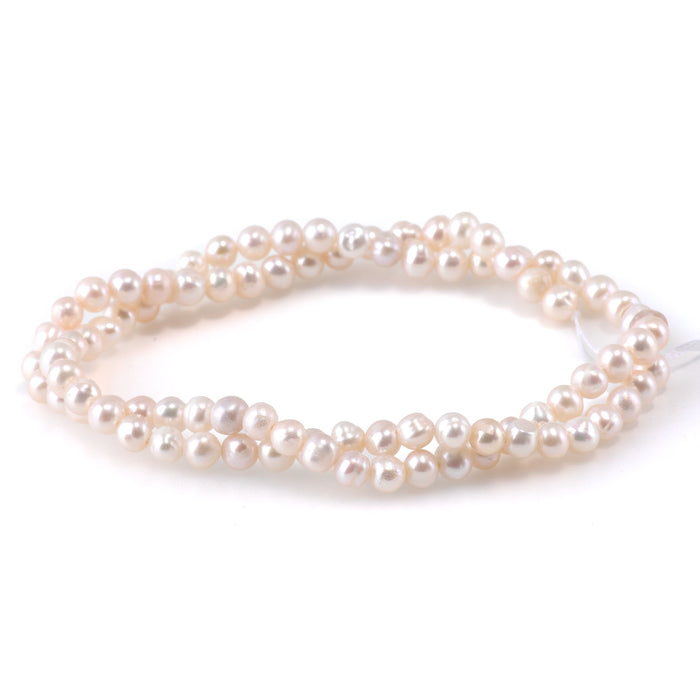 Freshwater Pearl 4-5mm White Potato Beads