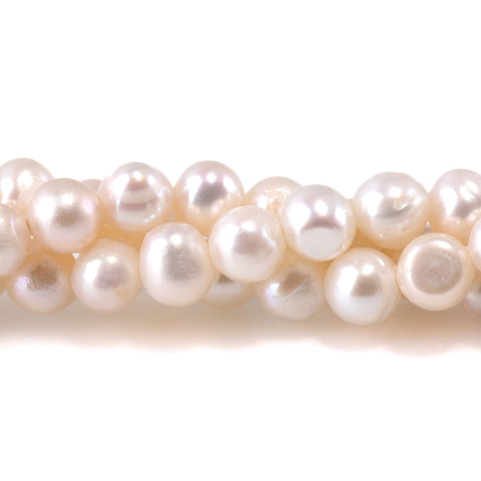 Freshwater Pearl 4-5mm White Potato Beads